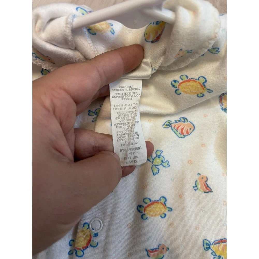Y2K Carters‎ Baby Turtle Footie Sleeper One Piece Buttons 0-3 months
